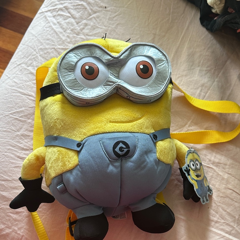 Yellow Minion Plush Backpack